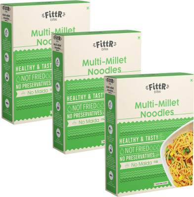 fittr bites Multi Millet Healthy No Maida Not Fried Instant Noodles Vegetarian(3 x 192 g)