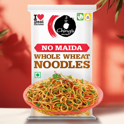 Ching's Secret Whole Wheat, No Maida, Air Dried/Not Fried, High Fiber Atta Hakka Noodles Vegetarian(280 g)