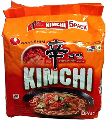 Nongshim Kimchi Ramyun Noodle Instant Noodles Vegetarian(5 x 120 g)