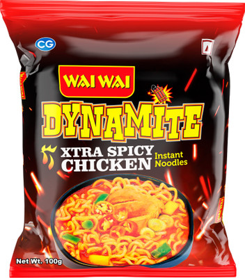 Wai Wai Dynamite Chicken Noodles Instant Noodles Non-vegetarian(100 g)