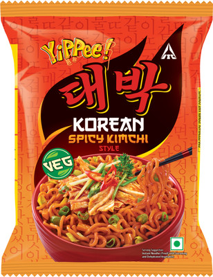 Sunfeast YiPPee! YiPPee! Korean Noodles Spicy Kimchi Instant Noodles Vegetarian(75 g)
