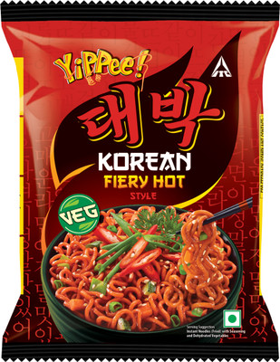 Sunfeast YiPPee! Korean Fiery Hot Instant Noodles Vegetarian(75 g)