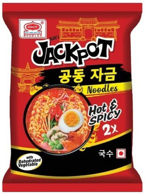 JACKPOT 2XHot&Spicy Instant Noodle Hot Chicken (Pack of 1)|Imported Instant Noodles Non-vegetarian(100 g)