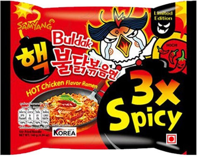 Samyang Buldak Fire Checken 3x Spicy (Pack of 5) Instant Noodles Non-vegetarian(5 x 140 g)
