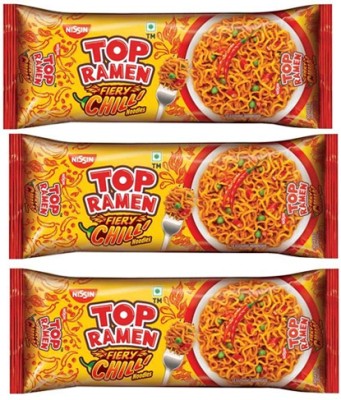 TOP RAMEN Fiery Chilli Noodles 720 g (240g*3) Instant Noodles Vegetarian(3 x 240 g)