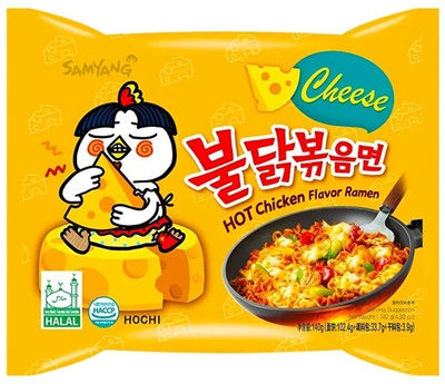 Samyang CHEESE Hot Chicken Flavour Ramen Instant Noodles Non-vegetarian(140 g)