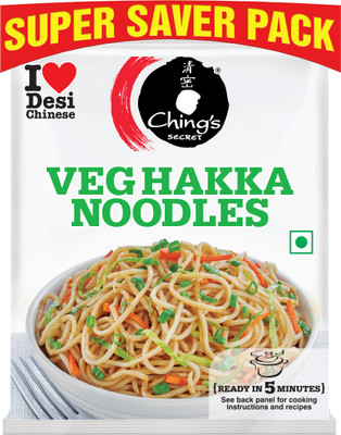 Ching's Secret Veg Hakka Noodles, Cooks In 5-7 mins, Just Soak & Drain Hakka Noodles Vegetarian(560 g)