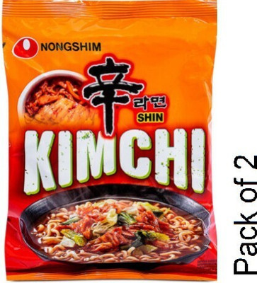 Nongshim Kimchi Ramyun Korean Style Instant Noodles 240g Instant Noodles Vegetarian(2 x 120 g)