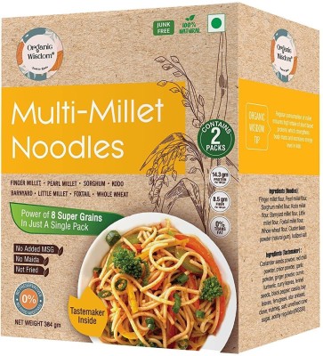 Organic Wisdom Multi Millet Noodles |Contains 2 Packs| Made with 8 Super Grains|No Maida & MSG Instant Noodles Vegetarian(384 g)