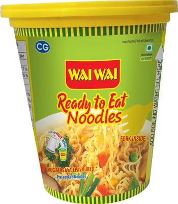 Wai Wai Ready to Eat Veg Masala CUP Instant Noodles Vegetarian(70 g)