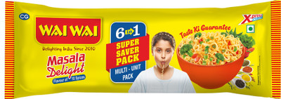 Wai Wai Masala Delight Super Saver Instant Noodles Vegetarian(300 g)