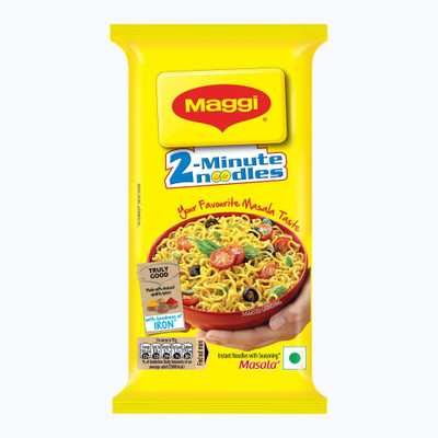 Maggi 2-Minute Masala Noodles, Easy to Make Instant Noodles Vegetarian(140 g)