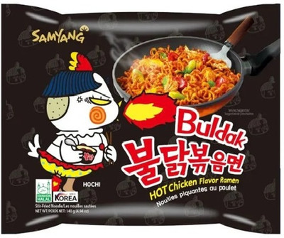 Samyang Buldak HOT Chicken Flavour Ramen Instant Noodles Non-vegetarian(140 g)