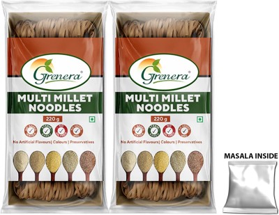 Grenera Healthy Multi Millet Easy & Ready to Cook Noodles | No Maida | No Preservatives Instant Noodles Vegetarian(2 x 220 g)