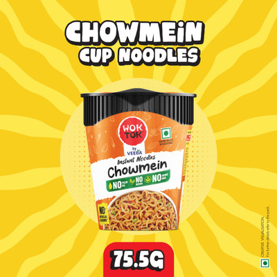 VEEBA Instant Noodles Chowmein (no Maida,No palm oil, No Added MSG) Instant Noodles Vegetarian(75.5 g)