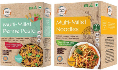 Organic Wisdom Multi-Millet Noodles & Pasta |No Maida Not Fried, No MSG | Protein & Fiber Rich Instant Noodles Vegetarian(2 x 282 g)