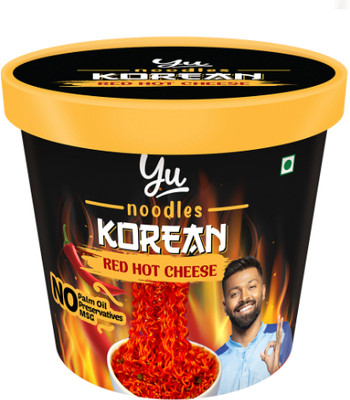 Yu Noodles Korean Red Hot Cheese Cup Noodles Vegetarian(225 g)