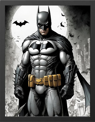 HOMYKI Acrylic Wall Photo Frame(Black, 1 Photo(s), Batman Superhero DC Comics Wall Poster, A4 Size Frame, 1/2 Inch moulding)