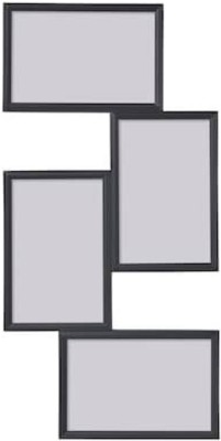 IKEA Polymer Wall Photo Frame(Black, 4 Photo(s), 10x15 cm)