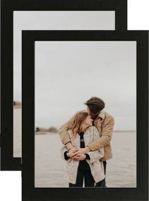 TEENA CREATIONS Wood Wall Photo Frame(Black, 2 Photo(s), A4 SIZE)