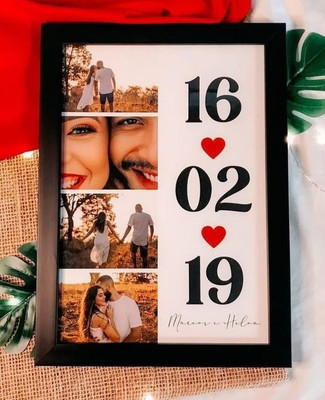 Minaxi Wood Wall Photo Frame(White, 3 Photo(s), A4 Size 12x9, send your photo-7733889089)