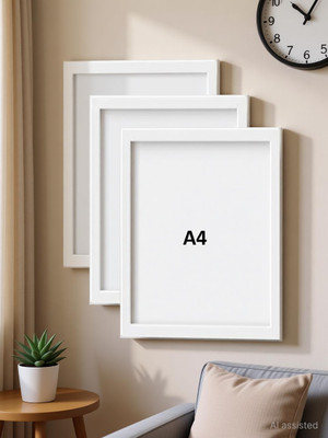 Justin Wood Wall Photo Frame(White, 3 Photo(s), A4)
