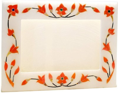 Pooja Creation White Marble Table Photo Frame(White, 1 Photo(s), 7 x 5 inch)