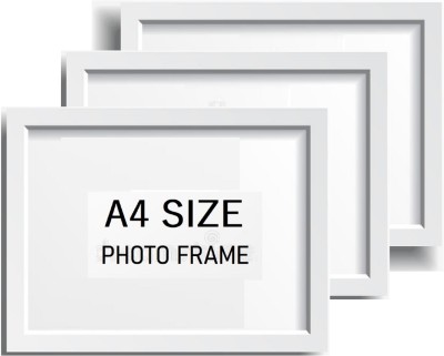 MAHITRADERS Wood Wall Photo Frame(Black, 3 Photo(s), A4)