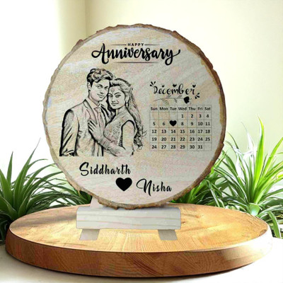 DVMART Wood Table Photo Frame(Brown, 1 Photo(s), Handmade Mango Wood Frame – Anniversary Keepsake for Loved Ones (Size 8.5))
