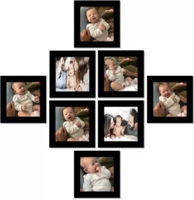 ADG ARTS Wood Wall Photo Frame(Black, 8 Photo(s), 5x5 inch))