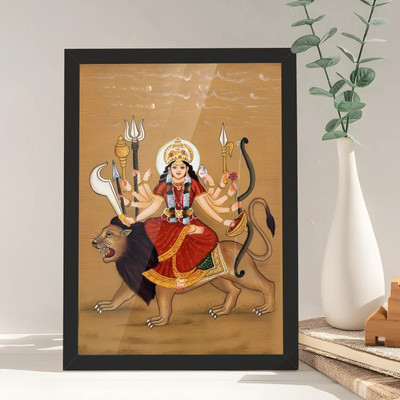 Giftway MDF Wall Photo Frame(Black, 1 Photo(s), Goddess Durga Mata ...