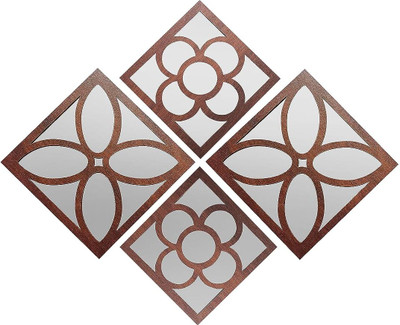GOLKIPAR MDF Wall Photo Frame(Brown, 4 Photo(s), 21 x 21 cm)