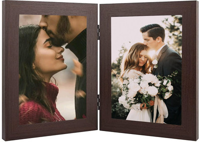 VUF Glass Table Photo Frame(Brown, 2 Photo(s), HOME DECOR PHOTO FRAME SET OF 01, FRAME SIZE 4X6)