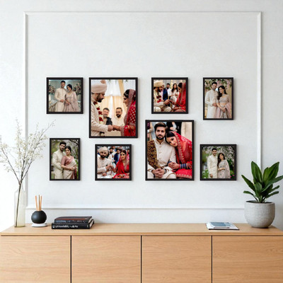 Urban Nest Decor Plastic Wall Photo Frame(Black, 8 Photo(s), Set of 8 Frames Mix Size)