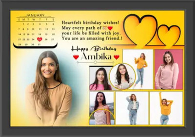 Karuna Enterprises MDF Wall Photo Frame(Black, 8 Photo(s), Images & Text Send on WhatsApp- 89556-60025,(A4 or 9×12 inch))