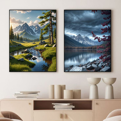 Framestory Wood Wall Photo Frame(Black, 2 Photo(s), 43.2 X 33.2 Cm)