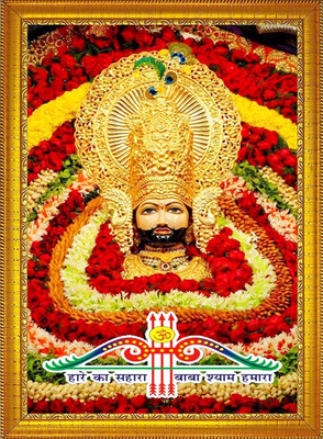 TNFArt Khatu Shyam Ji Painting With Frame_P23 Digital Reprint 14 inch x 11 inch Painting(With Frame)