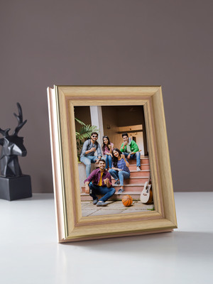 GOLDEN PEACOCK Polymer Table Photo Frame(Yellow, Brown, 1 Photo(s), 5 in x 7 in (Width x Height))