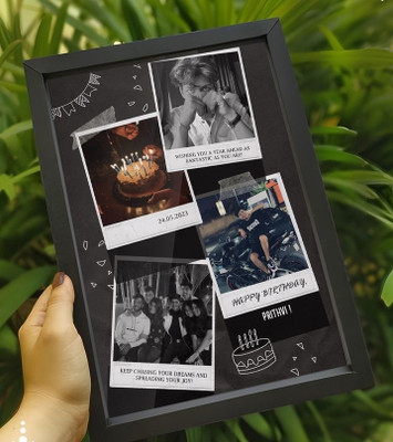Minaxi MDF Wall Photo Frame(Black, 4 Photo(s), A4 Size ,12×9 send your photos-7733889089)