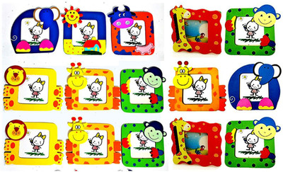 Art Bundle Wood Table Photo Frame(Multicolor, 15 Photo(s), Frame Size: 6.2 x6.2 inch,Photo Size: 3 x3 inch)