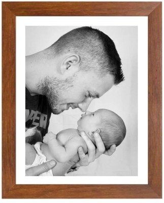 Hitech Wood Wall Photo Frame(Brown, 1 Photo(s), 30L x 21.1W Centimeters)