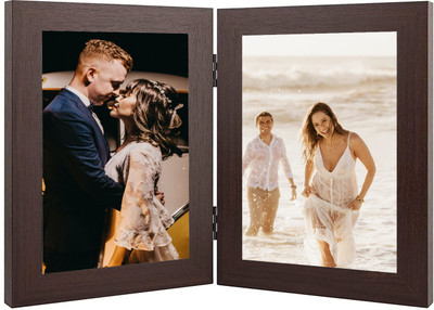 VUF Glass Table Photo Frame(Brown, 2 Photo(s), HOME DECOR PHOTO FRAME SET OF 01, FRAME SIZE 4X6)
