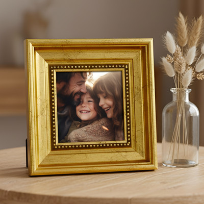 Art Street MDF Table Photo Frame(Gold, 1 Photo(s), 5x5 Inch)