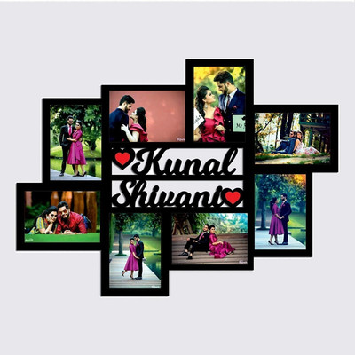 Apnagift Wood Wall Photo Frame(Multicolor, 8 Photo(s), normal photo)