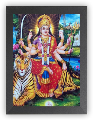 DECORPRINT DESIGN Durga Maa Nav Roop Photo Frame,Durga Maa Photo Frame ,Durga Maa Painting A4 Religious Frame