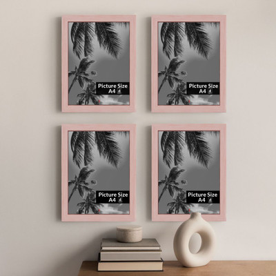 Art Street Polymer Wall Photo Frame(Pink, 4 Photo(s), Size 8x12 inch/A4)
