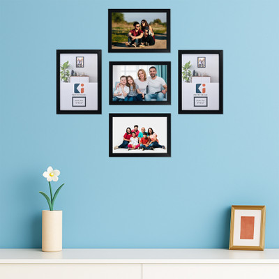 KUBER INDUSTRIES Acrylic Wall Photo Frame(Black, 5 Photo(s), 8 x 1 Inches)