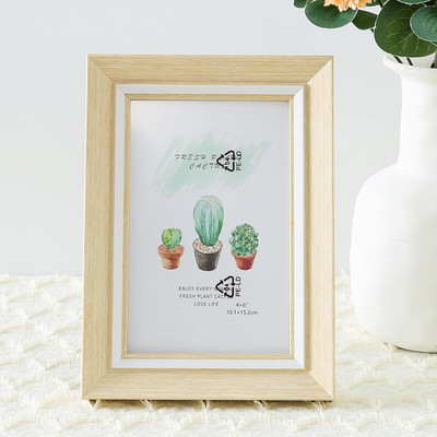 Ekhasa Wood Table Photo Frame(Brown, 1 Photo(s), 11.6 * 16.7 CM)