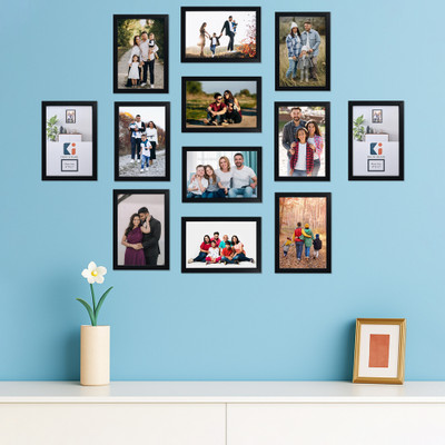 KUBER INDUSTRIES Acrylic Wall Photo Frame(Black, 12 Photo(s), 8 x 1 Inches)