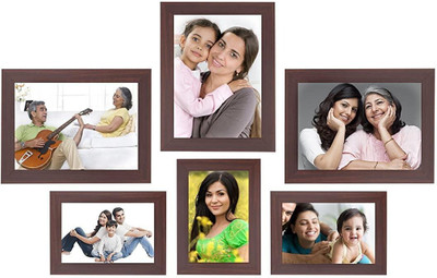 Stuthi Arts Glass Wall Photo Frame(Black, 6 Photo(s), 4x6-3 5x7-3)